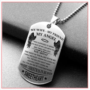 Merry Christmas in Heaven - My Wife Necklace