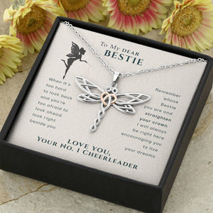 To My Dear Bestie Remember Whose Best You Are Dragonfly Necklace