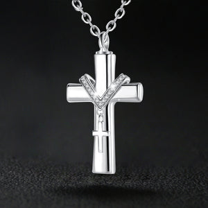 Cross Urn Necklace for Ashes