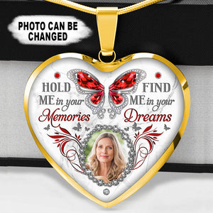 Hold Me In Your Memories Customize Photo Necklace