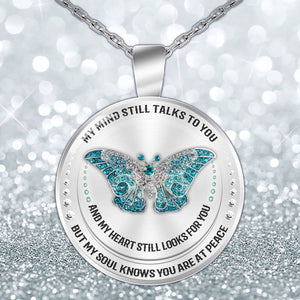 My Mind Still Talks to You Butterfly Necklace