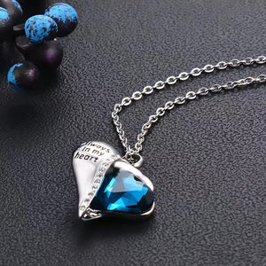 Blue Crystal Ashes Necklace