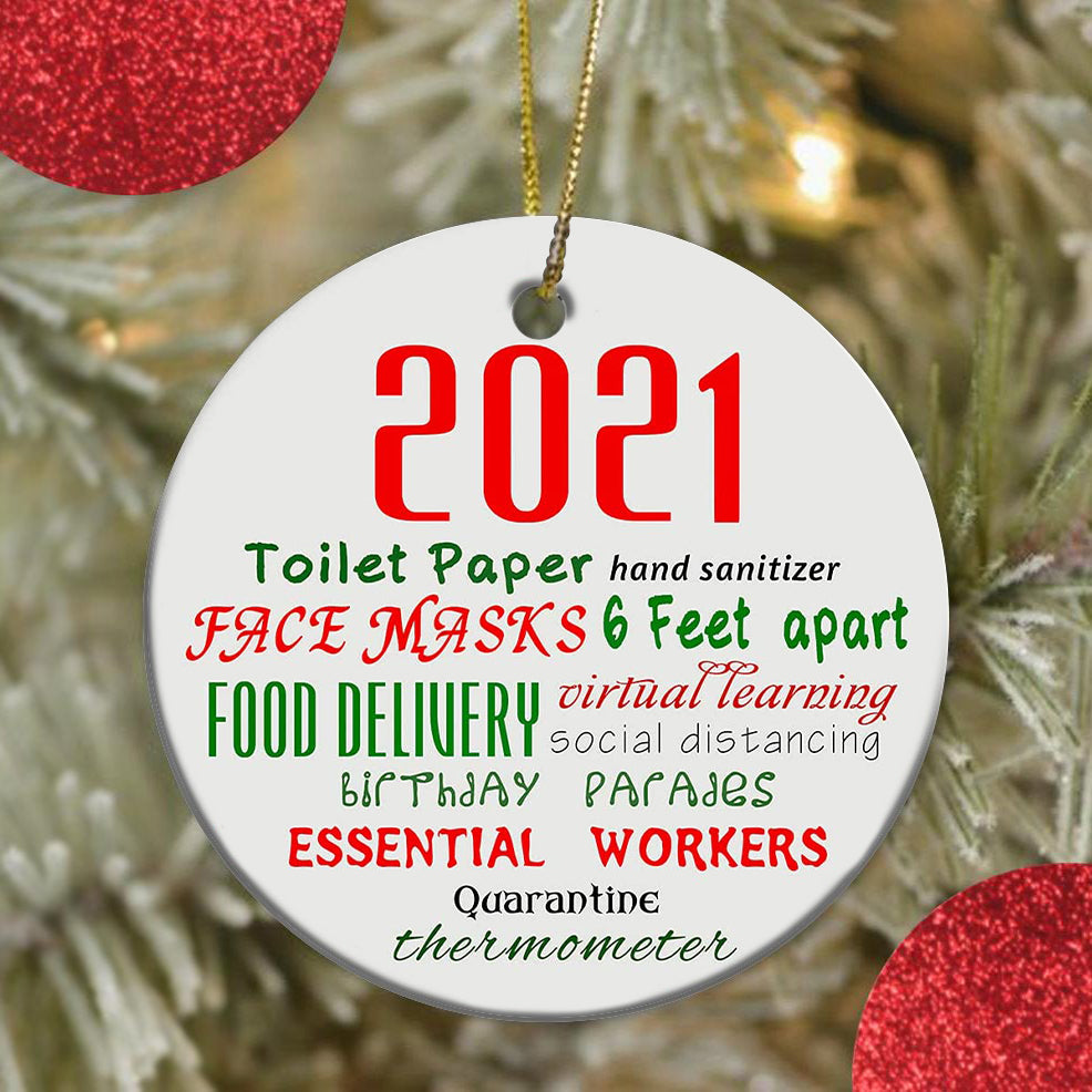 2021 Year to Remember Christmas Ornaments (Porcelain)