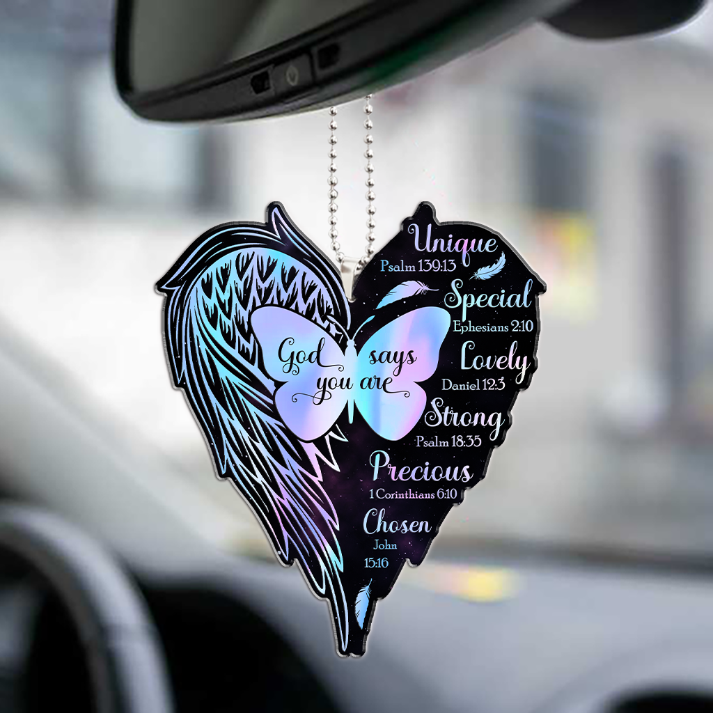 God Says You Are Angel Wings Ornament
