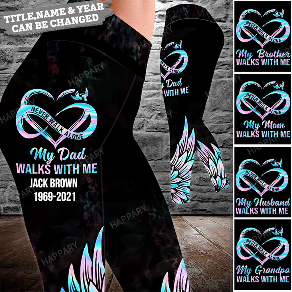 Never Walk Alone Memorial in Heaven Personalized All Over Print Legging