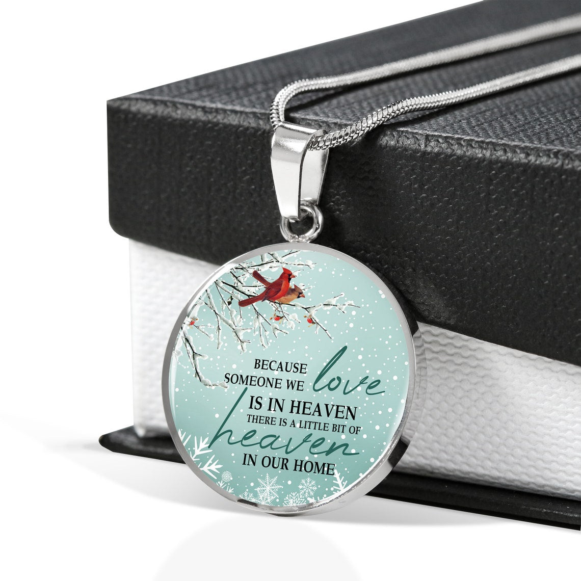 Memorial Cardinal Necklace - Circle Pendant Necklace