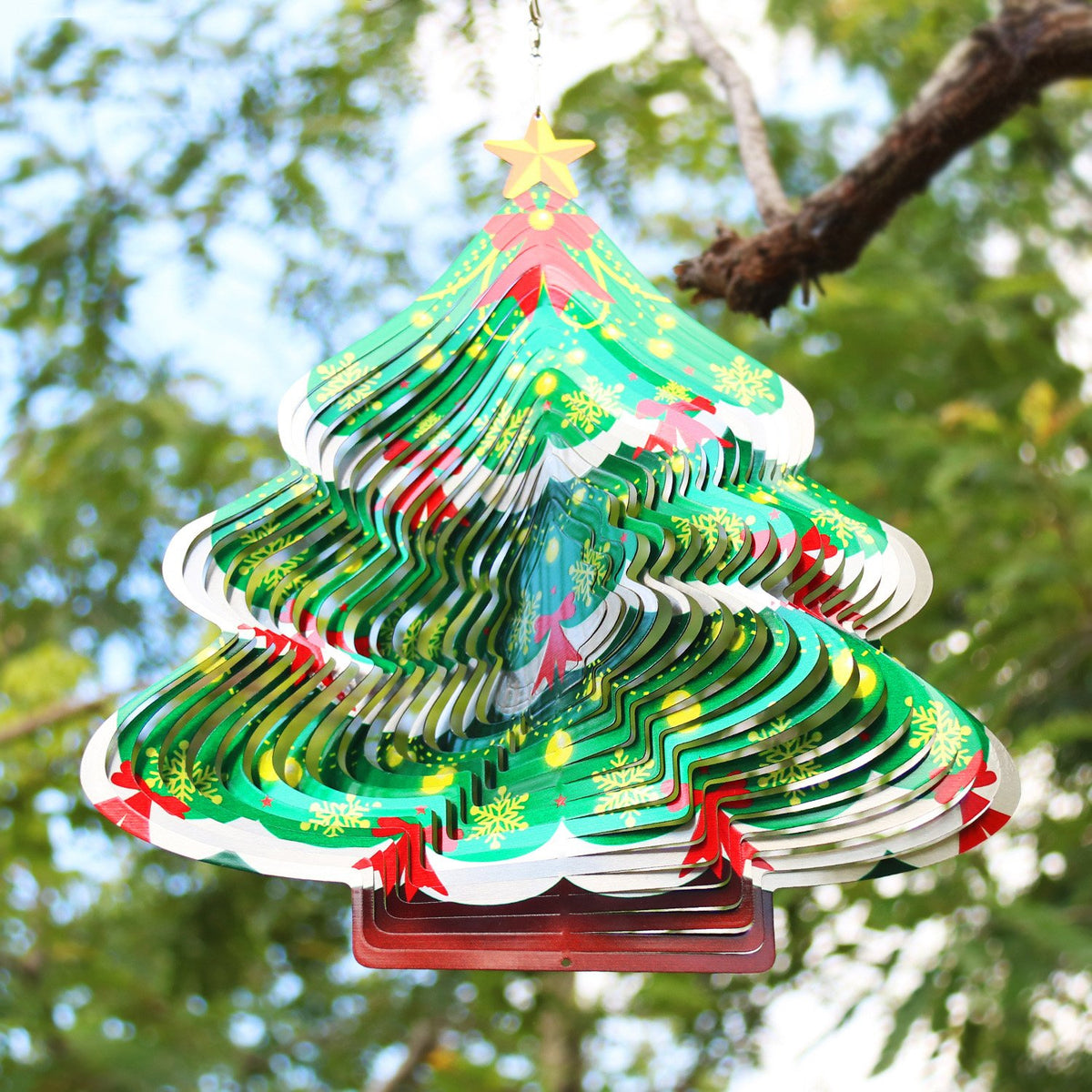 🎅Christmas Hot Sale--3D Christmas Tree Wind Spinner