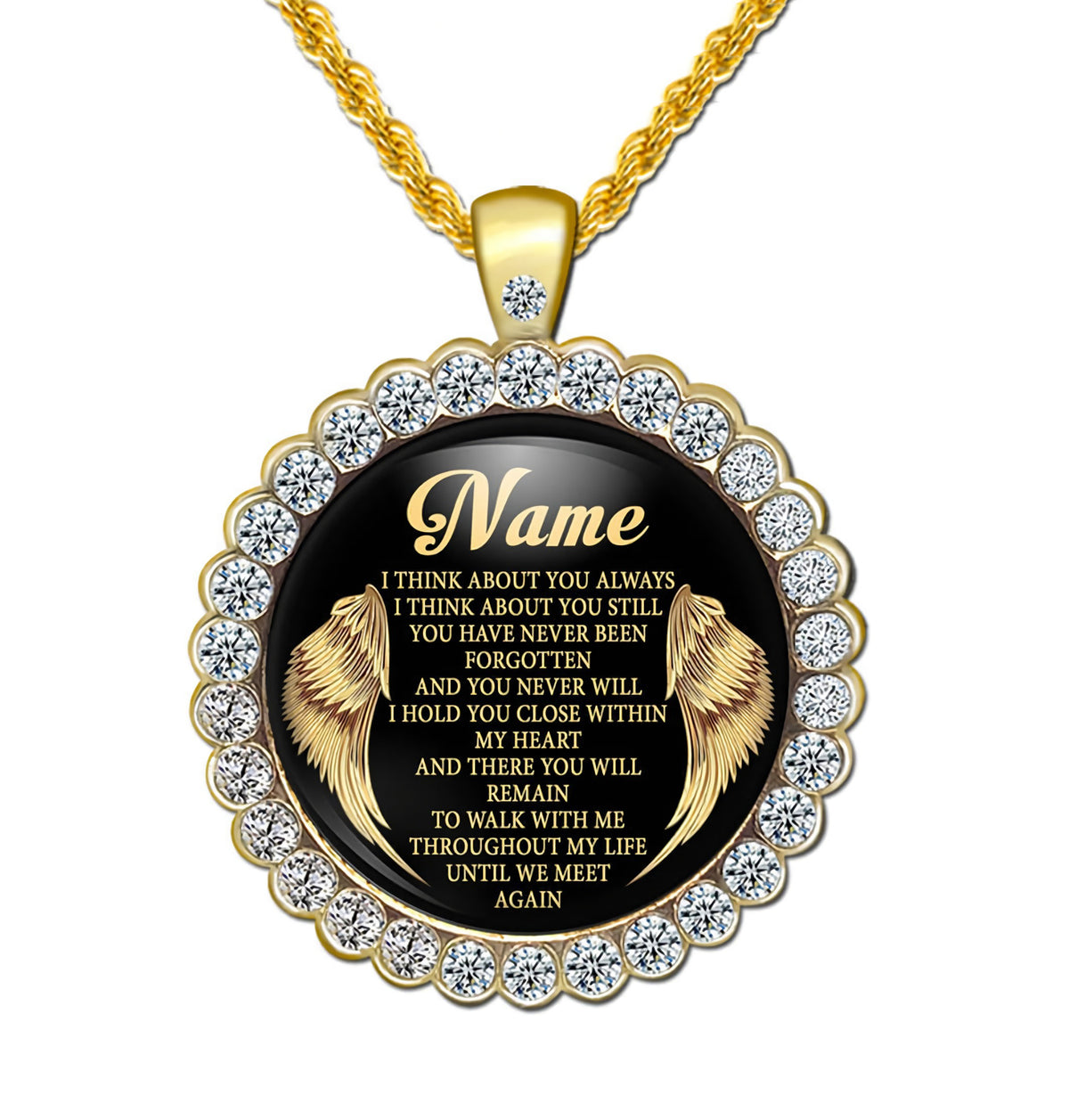 I Think About You Always - Personalized Necklace