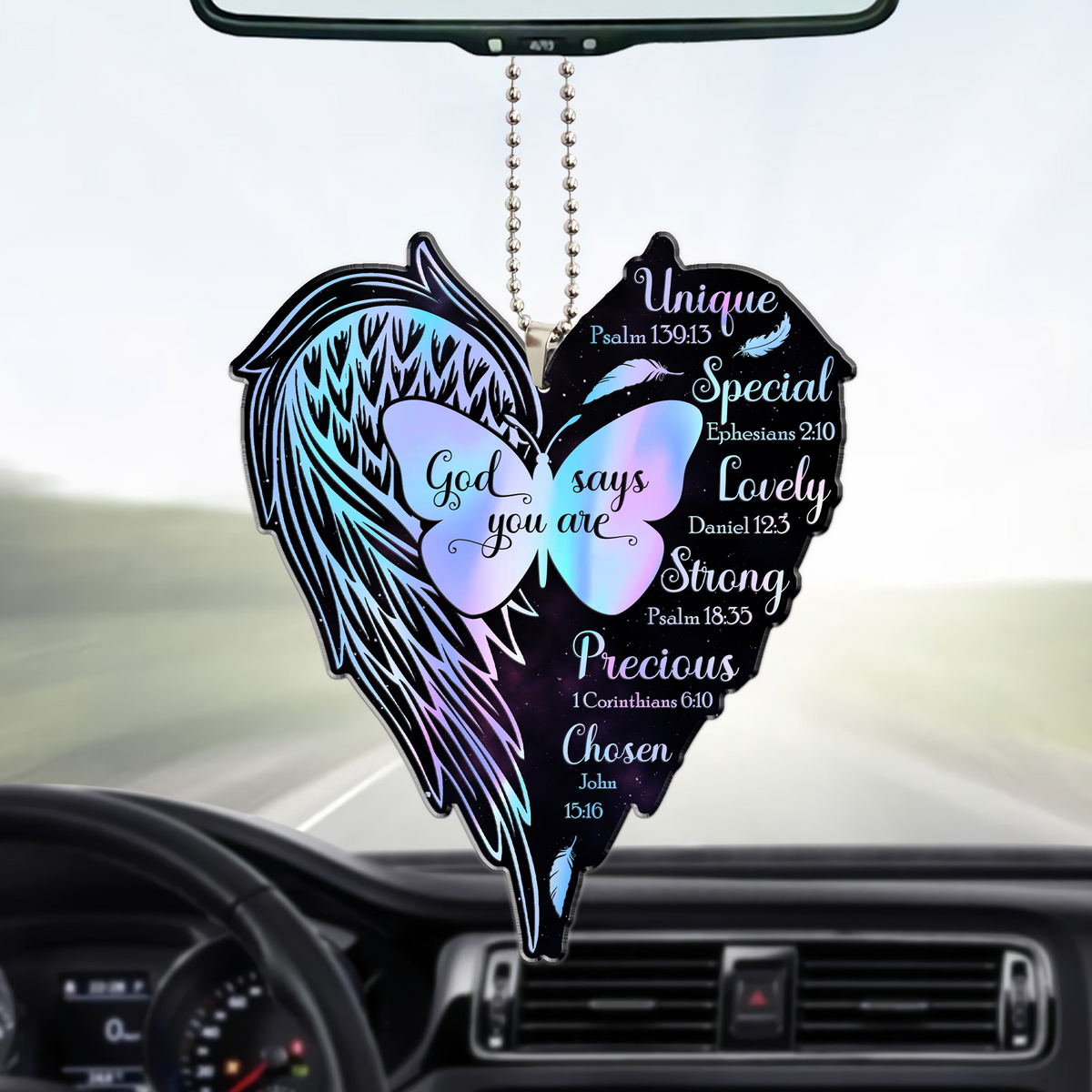God Says You Are Angel Wings Ornament