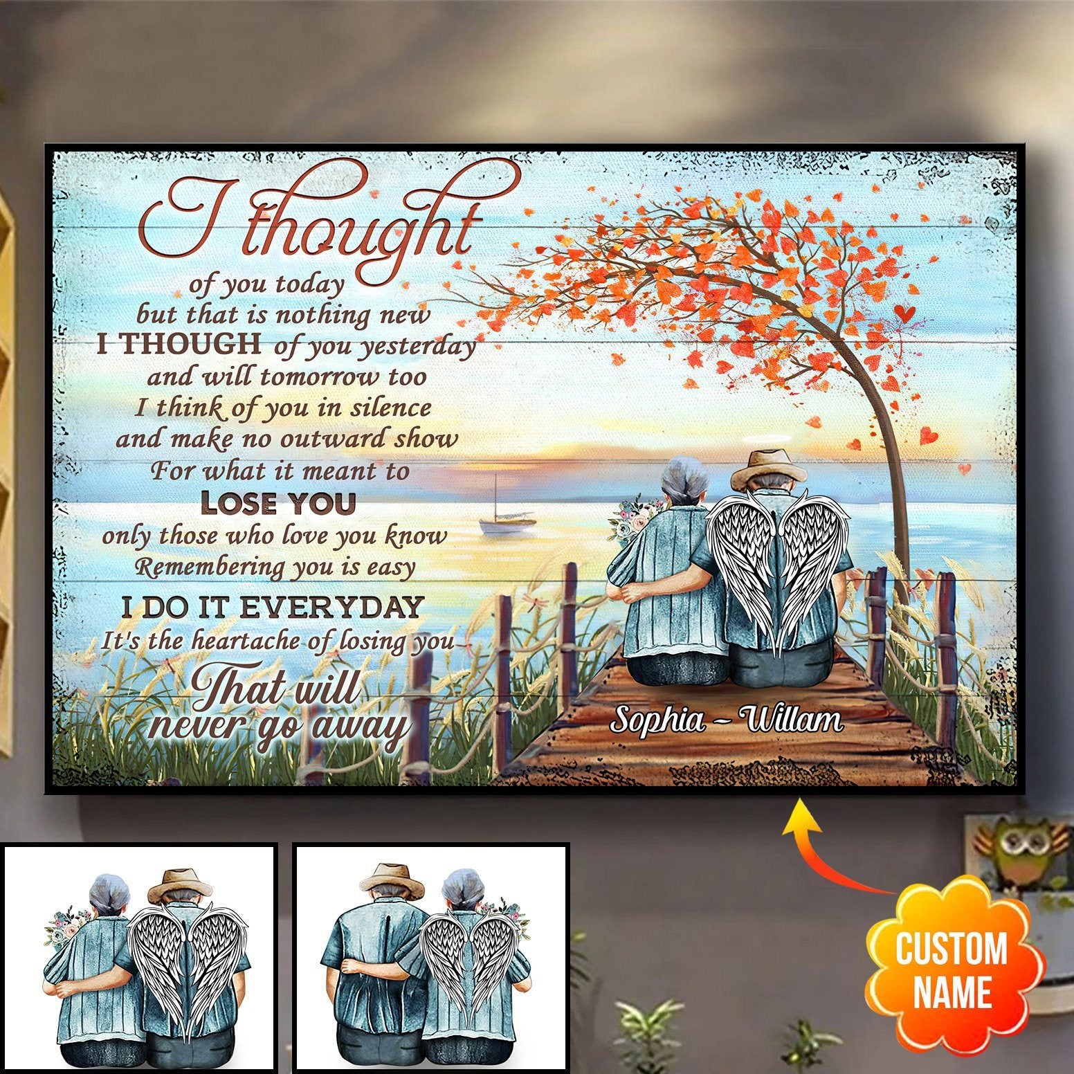 Personalized Husband Wife Couple Memories Painting Poster