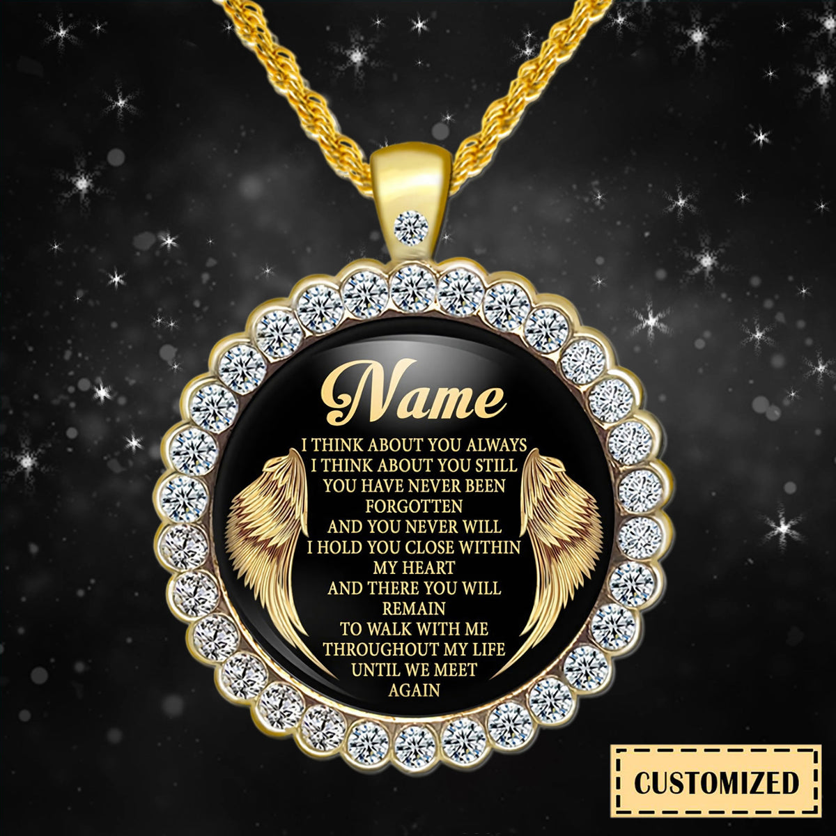 I Think About You Always - Personalized Necklace