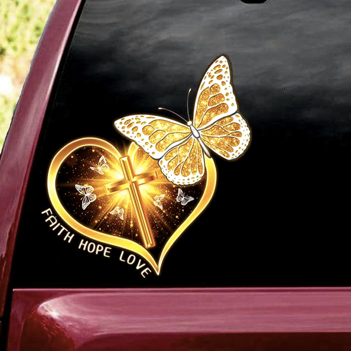 Cross Butterfly Decal