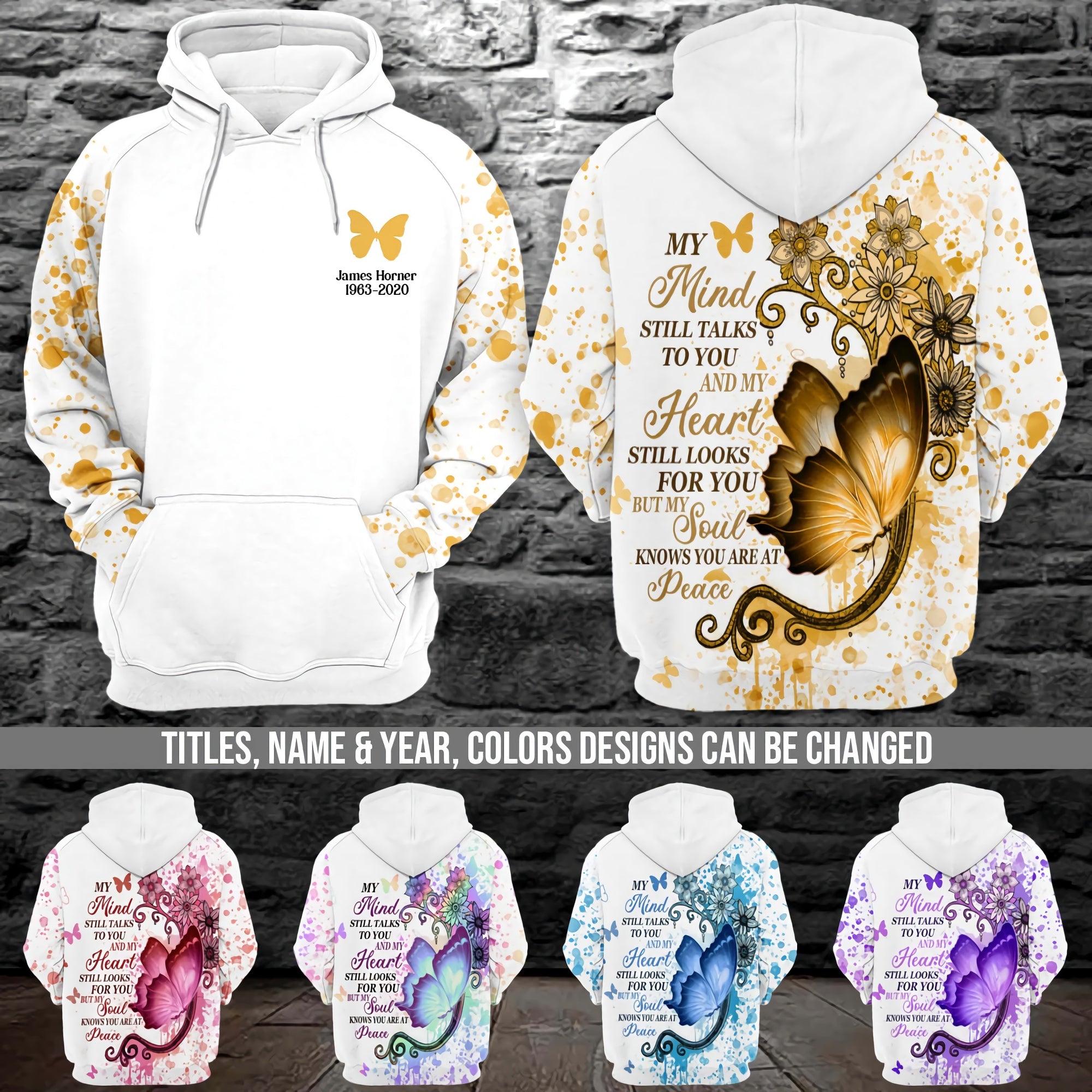 My Mind Still Talks To You My Heart Still Looks For You Personalized All Over Print Hoodie