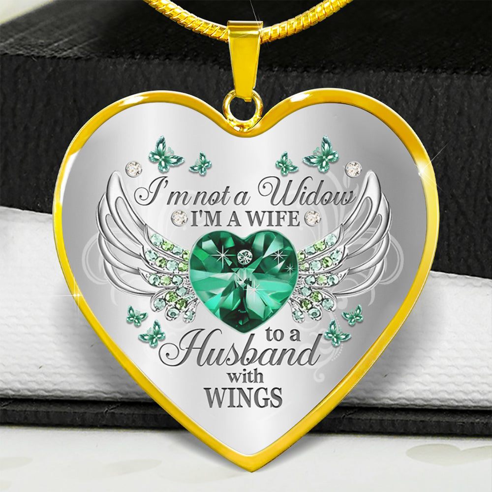 I'm Not A Widow Heart Necklace