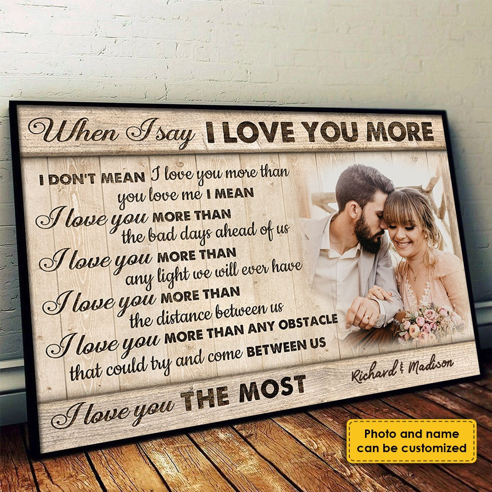 I Love You More Than Anything - Couple Personalized Custom Poster