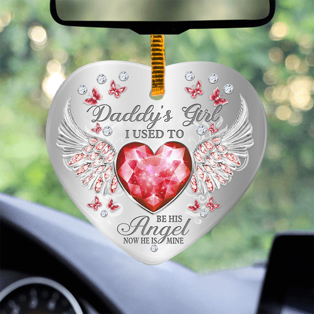 Daddys Girl Heart Ornament (Porcelain)