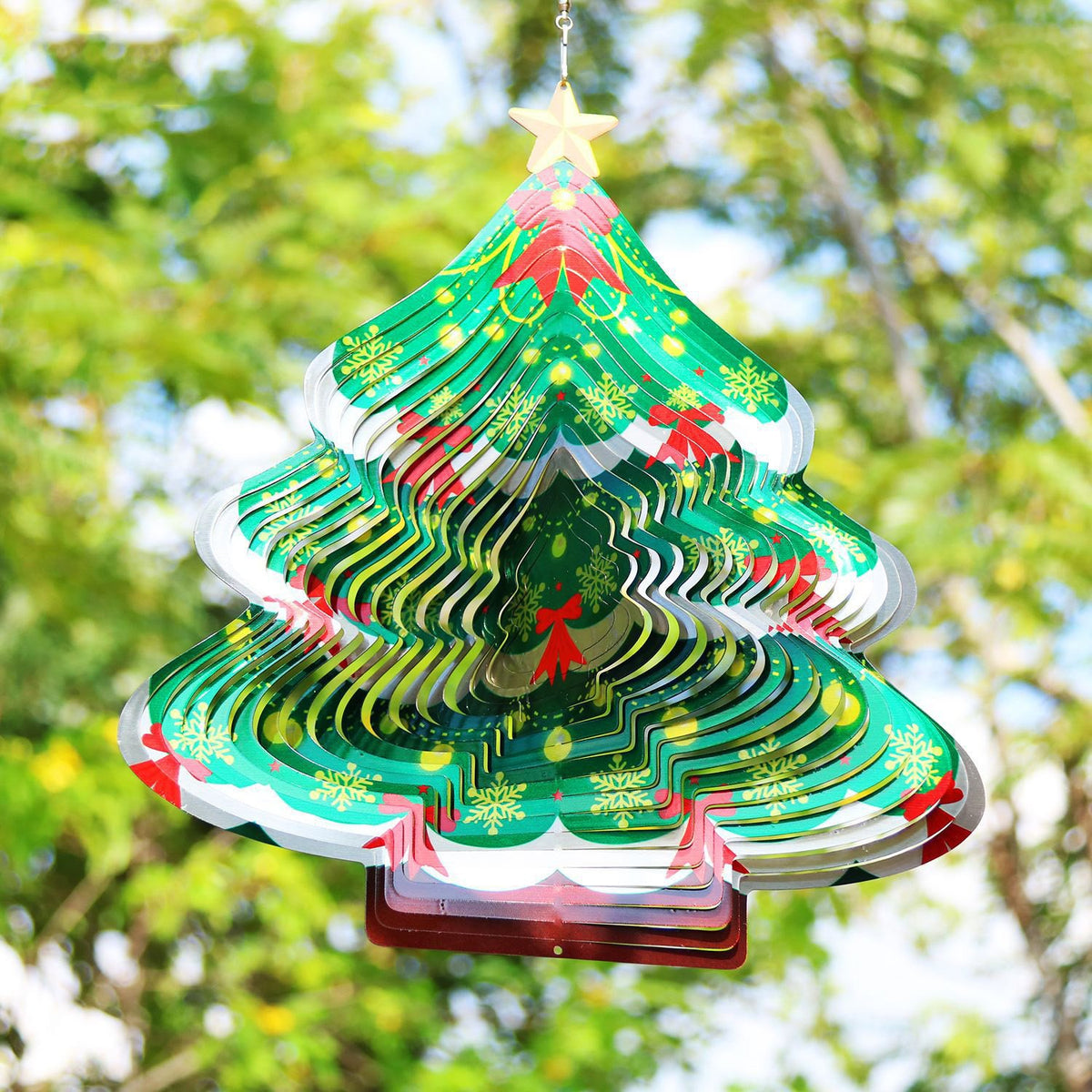 🎅Christmas Hot Sale--3D Christmas Tree Wind Spinner