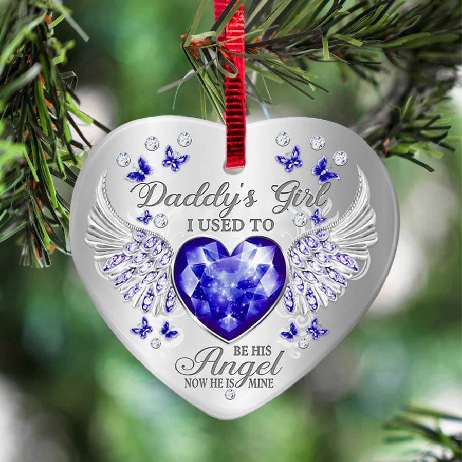 Daddys Girl Heart Ornament (Porcelain)