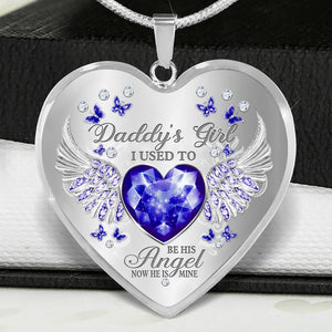 Daddy's Girl Birthstone Heart Necklace