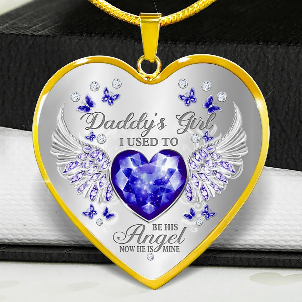 Daddy's Girl Birthstone Heart Necklace