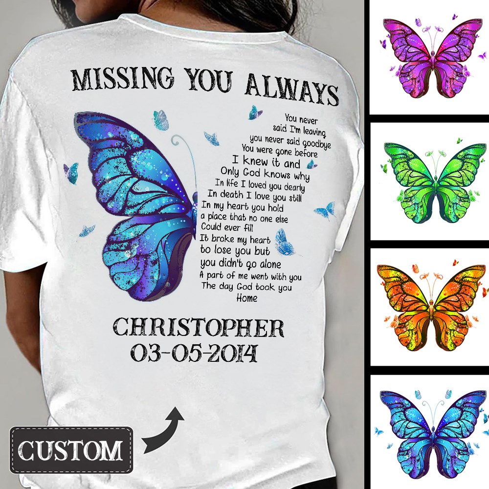 Personalized Missing You Always Memorial T-Shirt