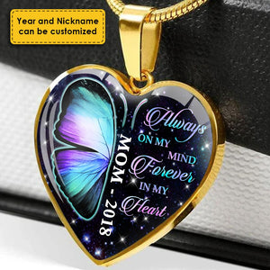 Always On My Mind Personalized Heart Necklace