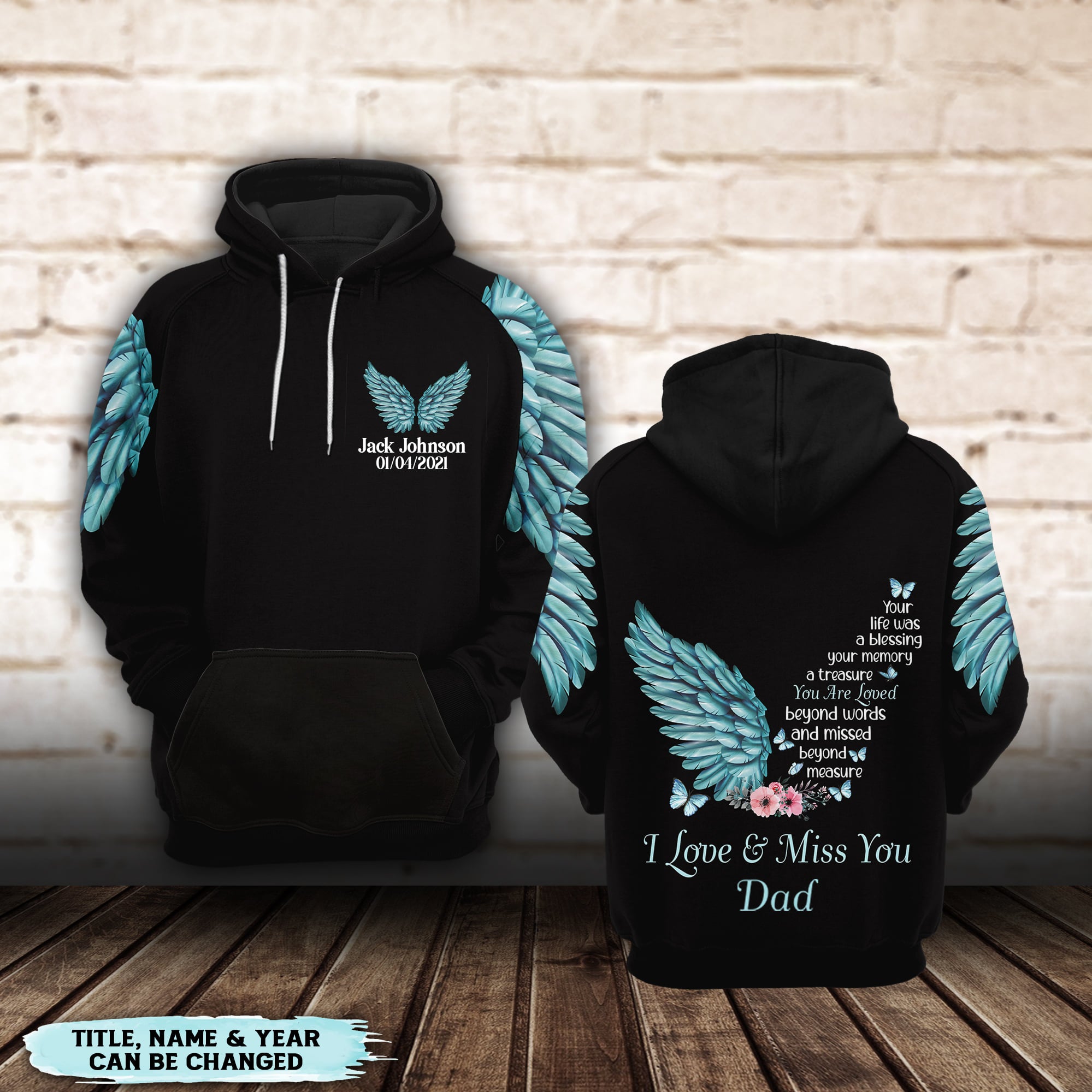You Are Loved Beyond Words Personalized All Over Print Hoodie