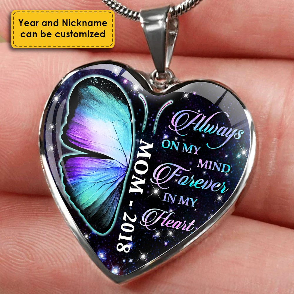 Always On My Mind Personalized Heart Necklace