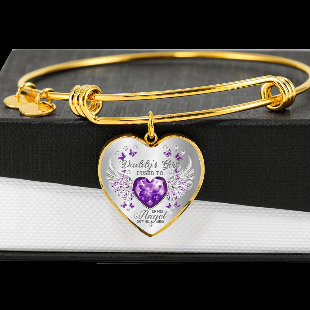 Daddy's Girl Birthstone Heart Bracelet