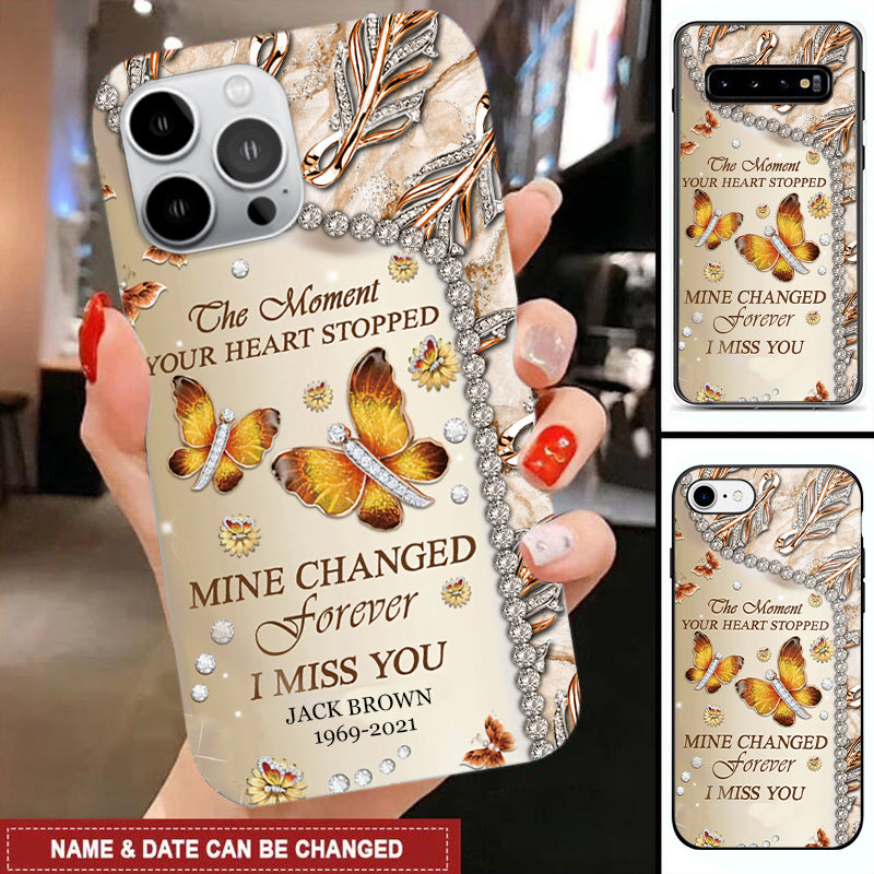 Mine Changed Forever Personalized Glass Phone Case
