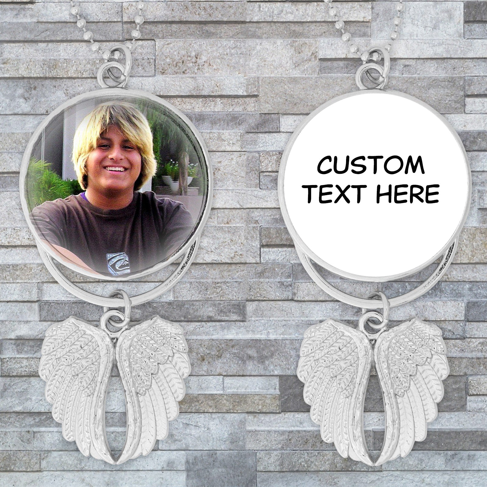 Personalized Angel Wings Memorial Ornament