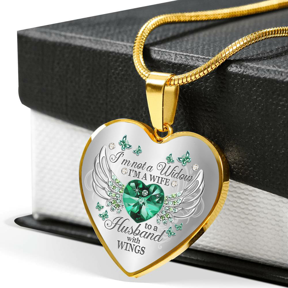 I'm Not A Widow Heart Necklace