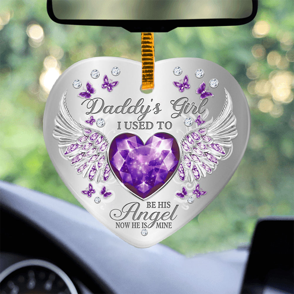 Daddys Girl Heart Ornament (Porcelain)