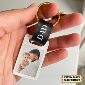 Personalized Leather Photo Keychain - Christmas Birthday Day Gift