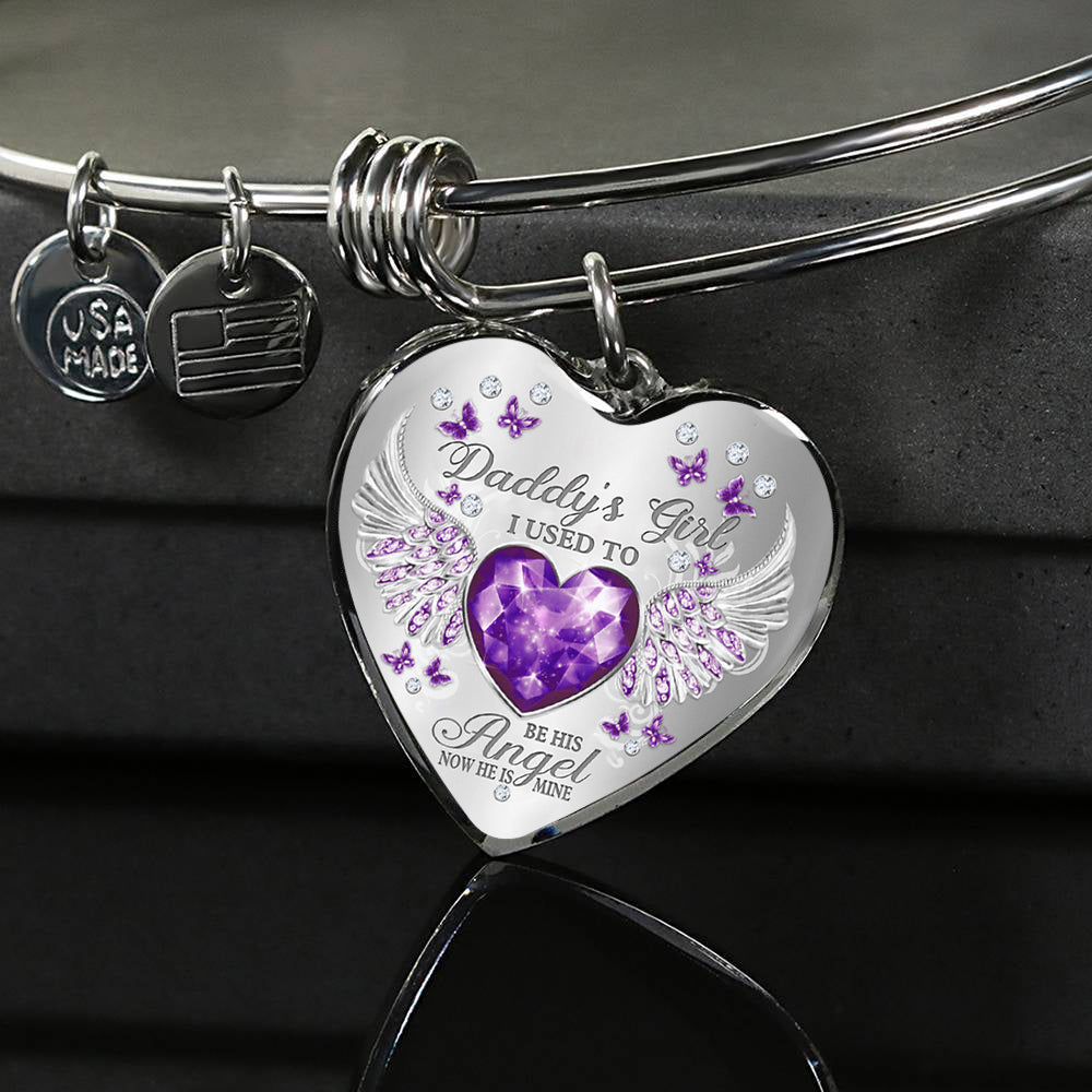 Daddy's Girl Birthstone Heart Bracelet