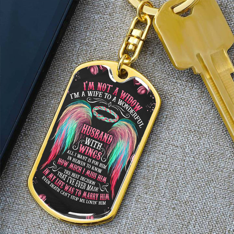 I'm Not A Widow Keychain