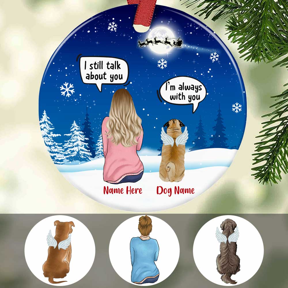Personalized Dog Memo Memorial Ornament, Dog Lover Gift