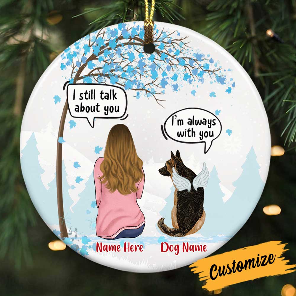 Personalized Dog Memo Memorial Ornament, Dog Lover Gift
