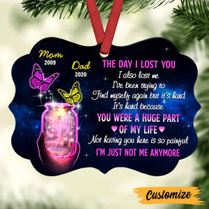 Butterfly The Day I Lost You Personalized Memorial Acrylic Ornament