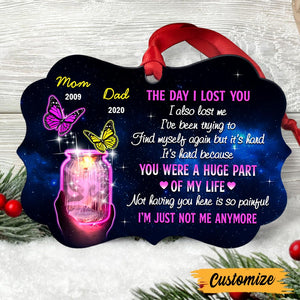 Butterfly The Day I Lost You Personalized Memorial Acrylic Ornament