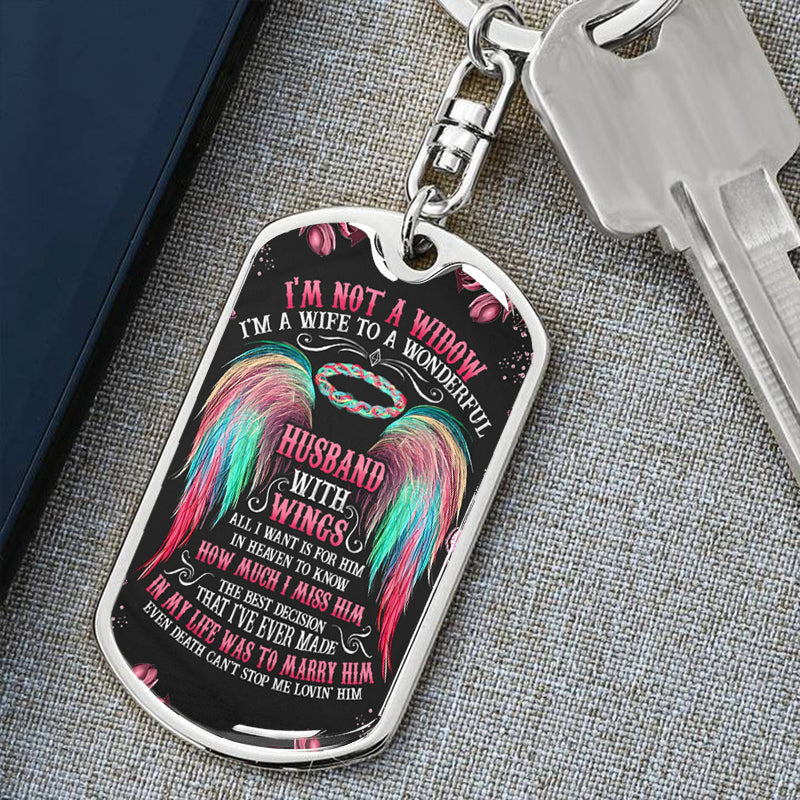 I'm Not A Widow Keychain
