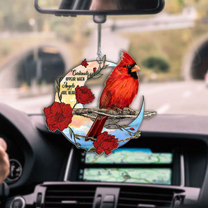 CARDINALS APPEAR WHEN ANGELS ARE NEAR CAR HANGING ORNAMENT