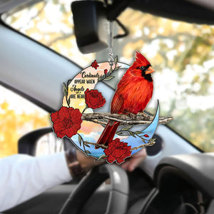 CARDINALS APPEAR WHEN ANGELS ARE NEAR CAR HANGING ORNAMENT