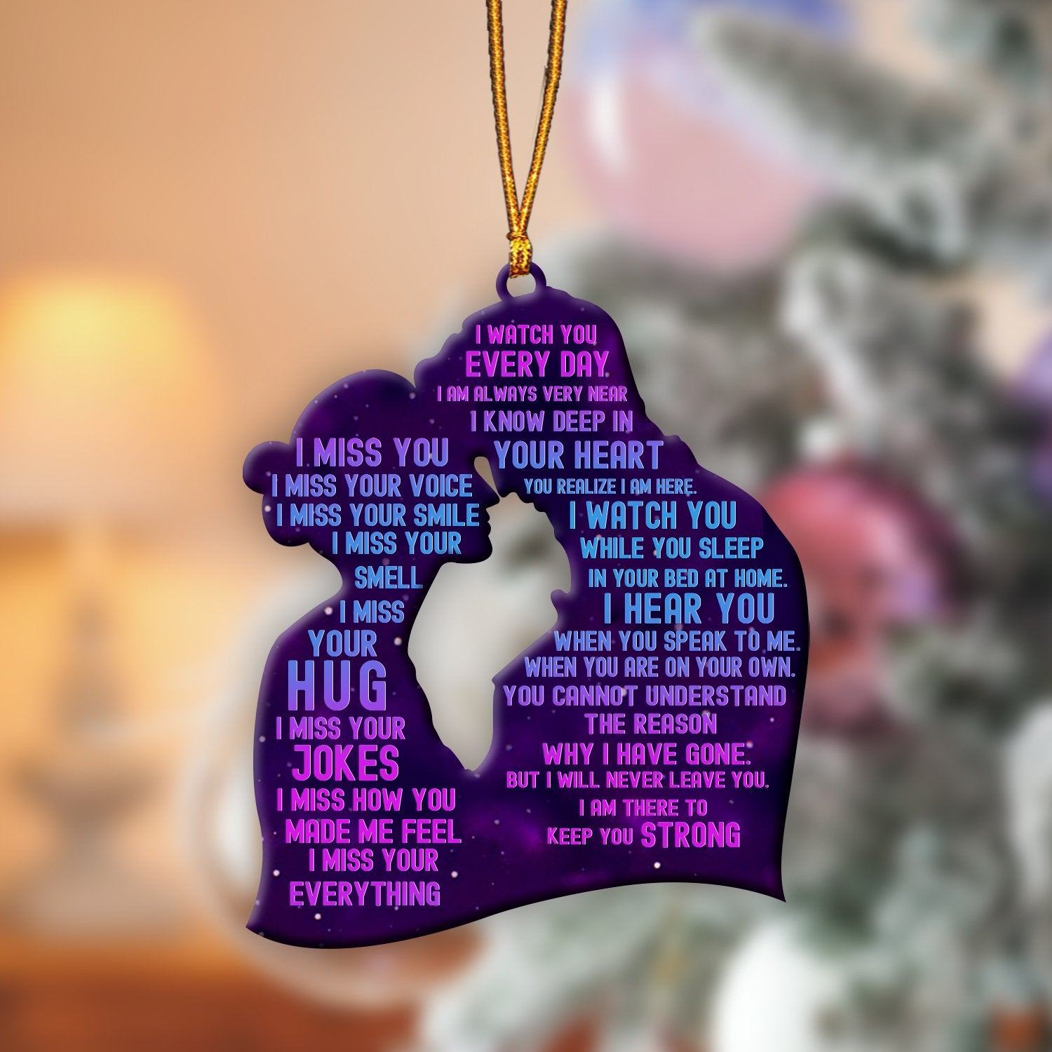 I Miss You I Watch You Memorial Ornament