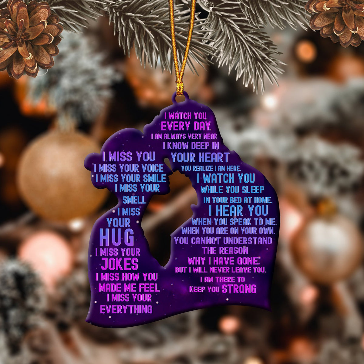 I Miss You I Watch You Memorial Ornament