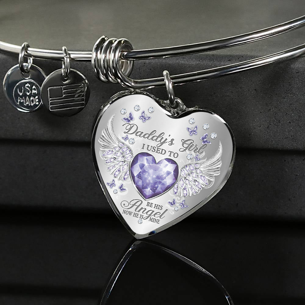 Daddy's Girl Birthstone Heart Bracelet