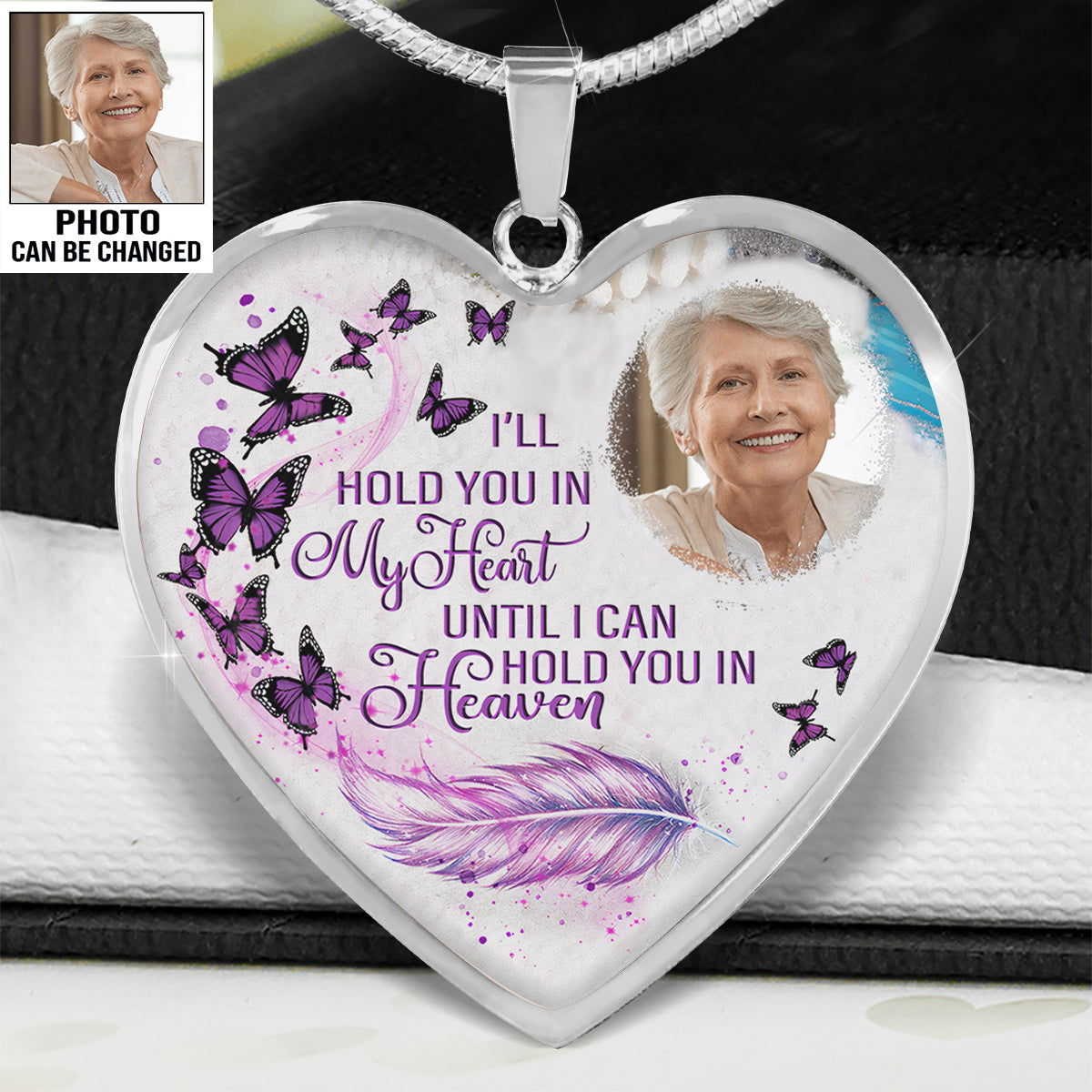 I‘ll Hold You In My Heart - Upload Photo Heart Necklace
