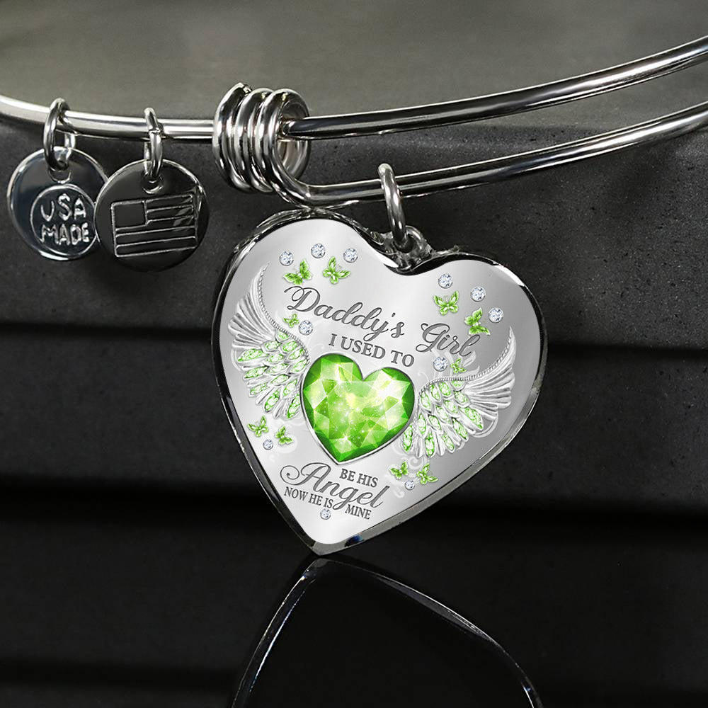 Daddy's Girl Birthstone Heart Bracelet