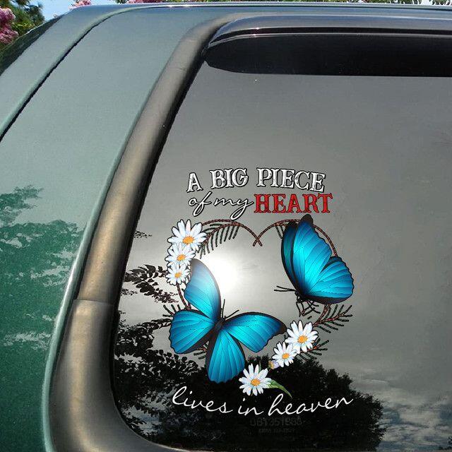 Memorial Butterfly Daisy Decal