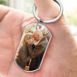 Custom Photo A Big Piece Of My Heart Lives In Heaven - Memorial Personalized Custom Keychain